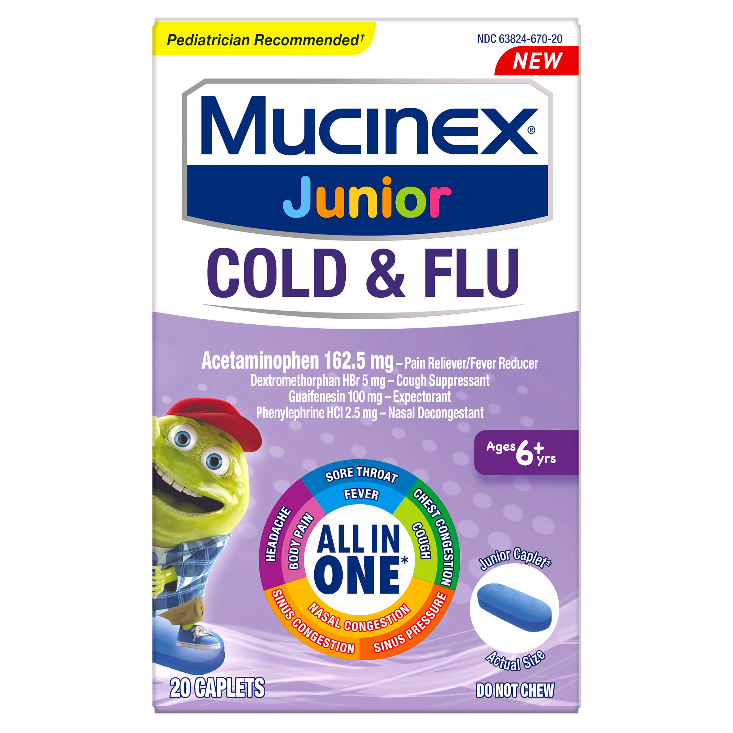 MUCINEX® Junior Caplets - Cold & Flu (Discontinued)